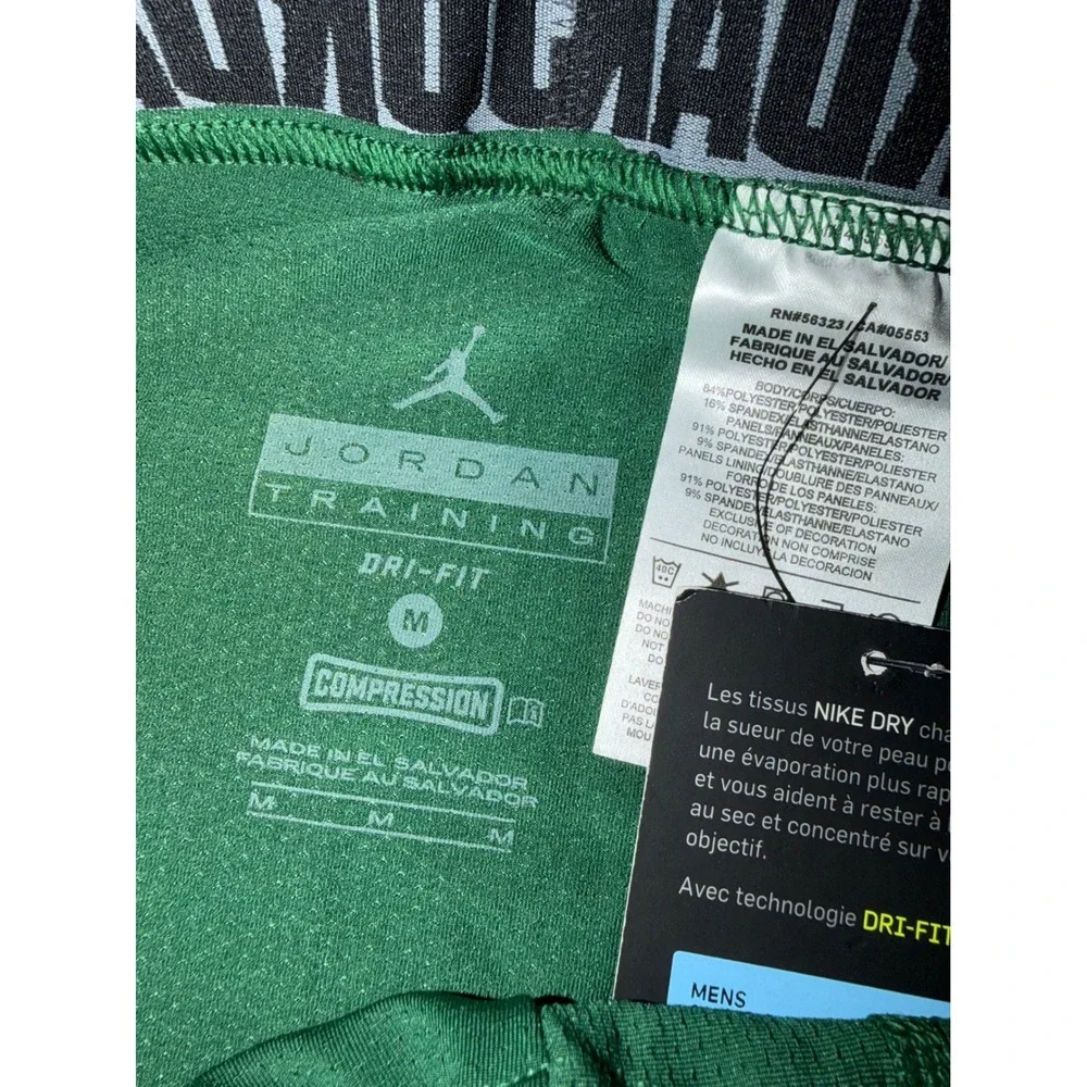 Jordan Training Dri-FIT Compression Tights Mens Medium Green Leggings 885868  N2